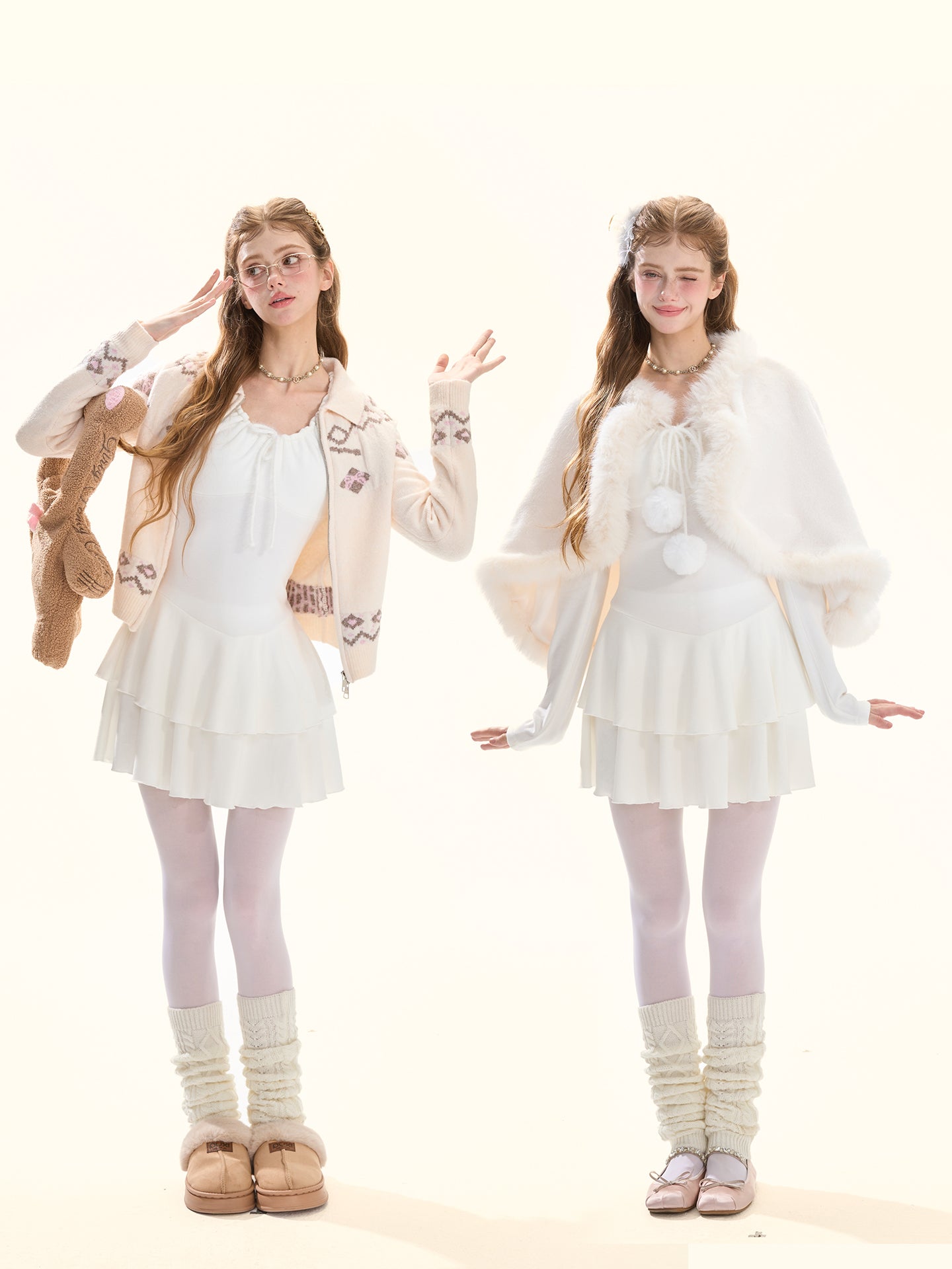Elegant Adjustable-Neck Knit Dress