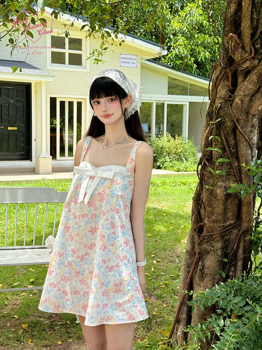 Watercolor Floral Cotton Cami Dress
