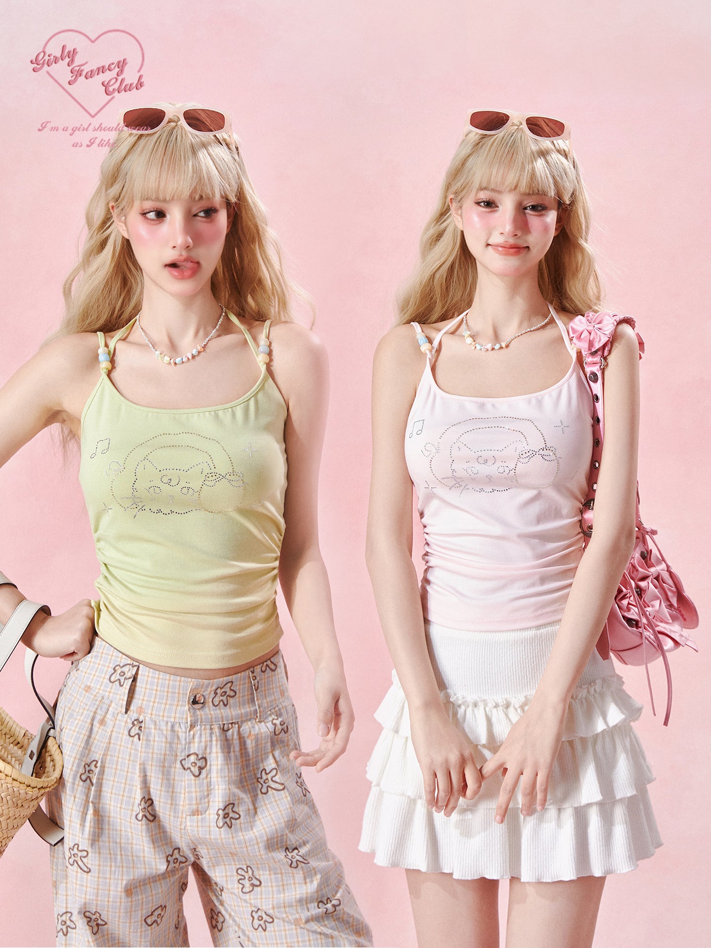 Pastel Soft Stretch Knit Cami Top