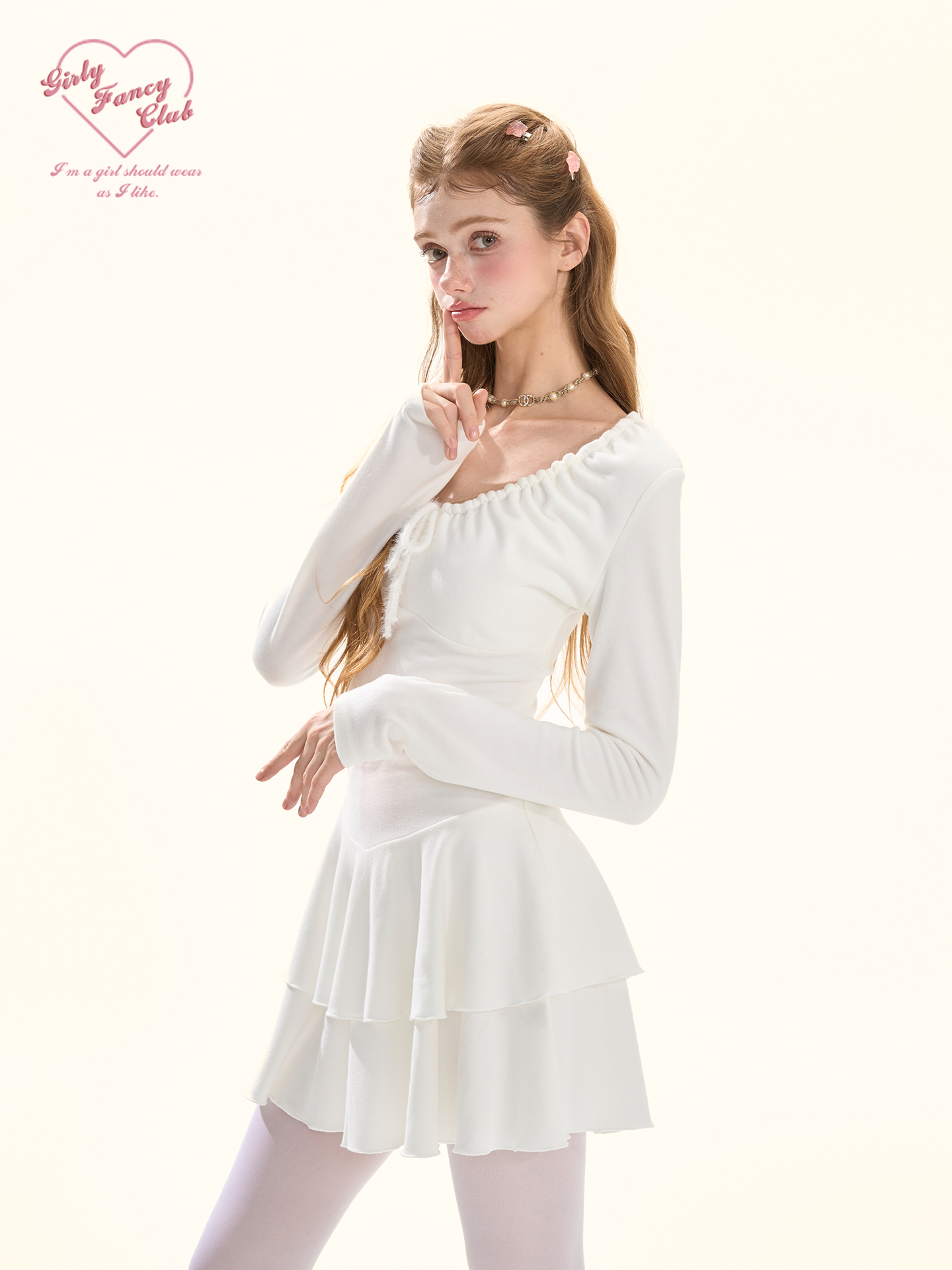 Elegant Adjustable-Neck Knit Dress