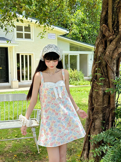 Watercolor Floral Cotton Cami Dress