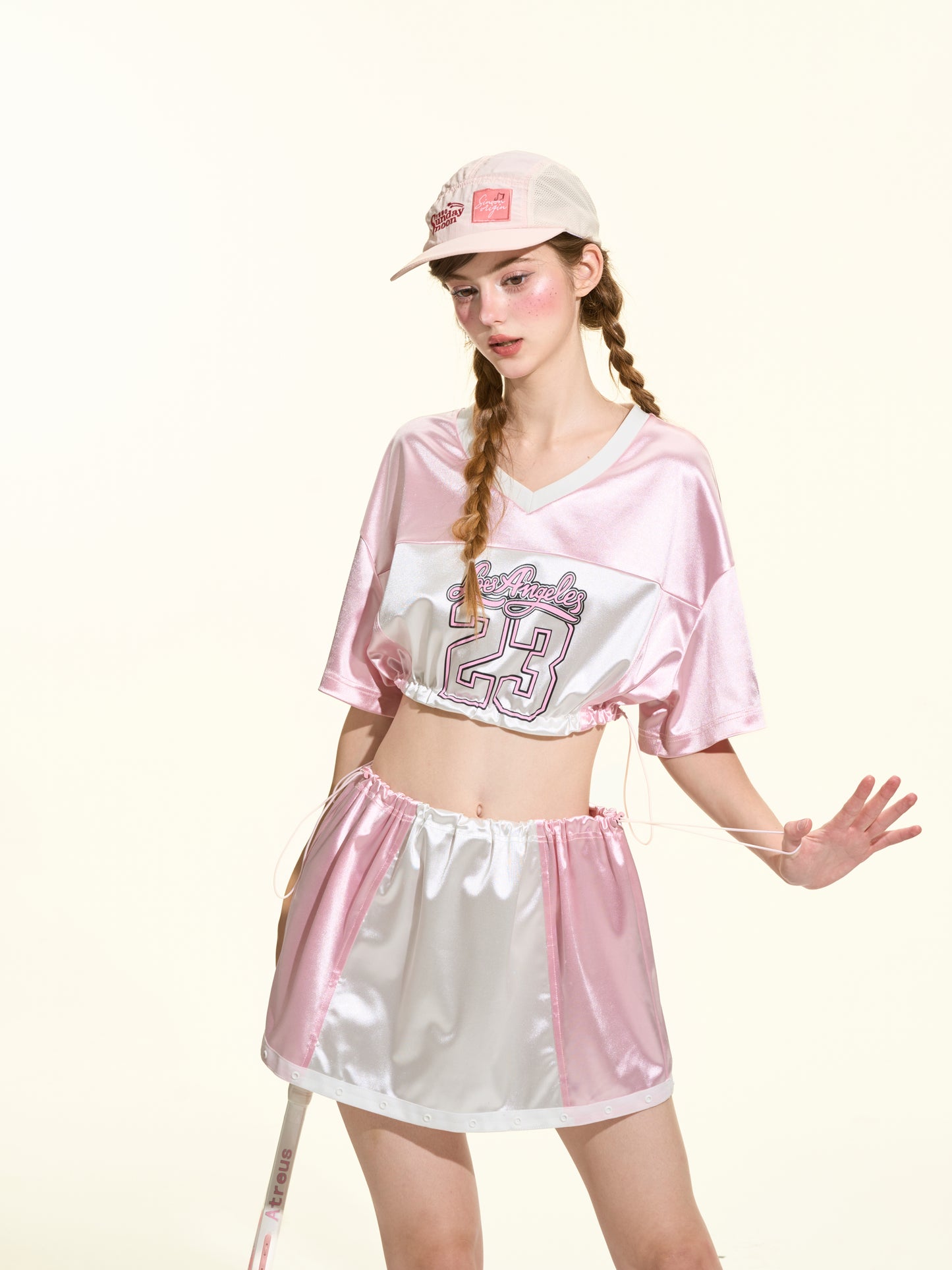 Colorblock Shiny Sporty Quick Dry Tee Women Loose Satin Athletic Jersey Style Top