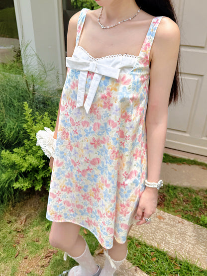 Watercolor Floral Cotton Cami Dress